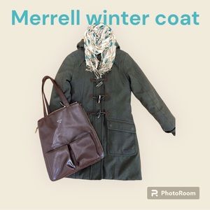 Olive green winter coat from Merrel